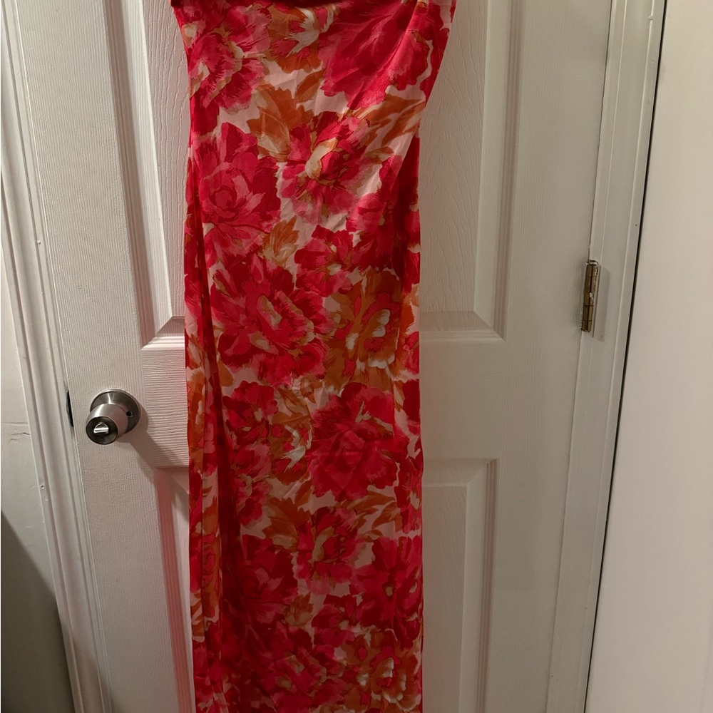 Floral Strapless Maxi Dress
